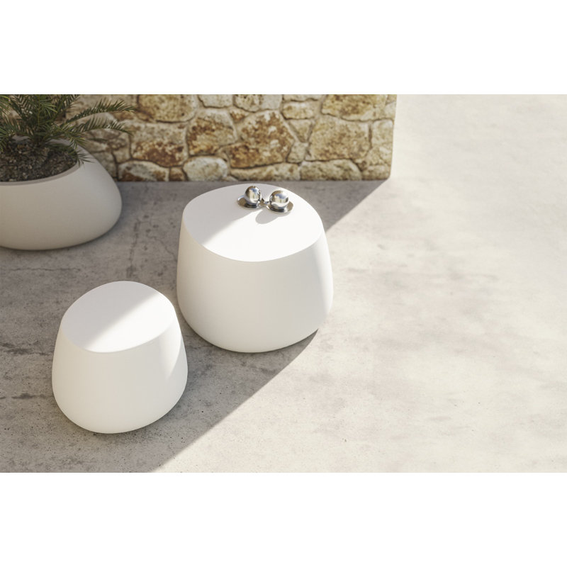 Stone Low Stool, Black