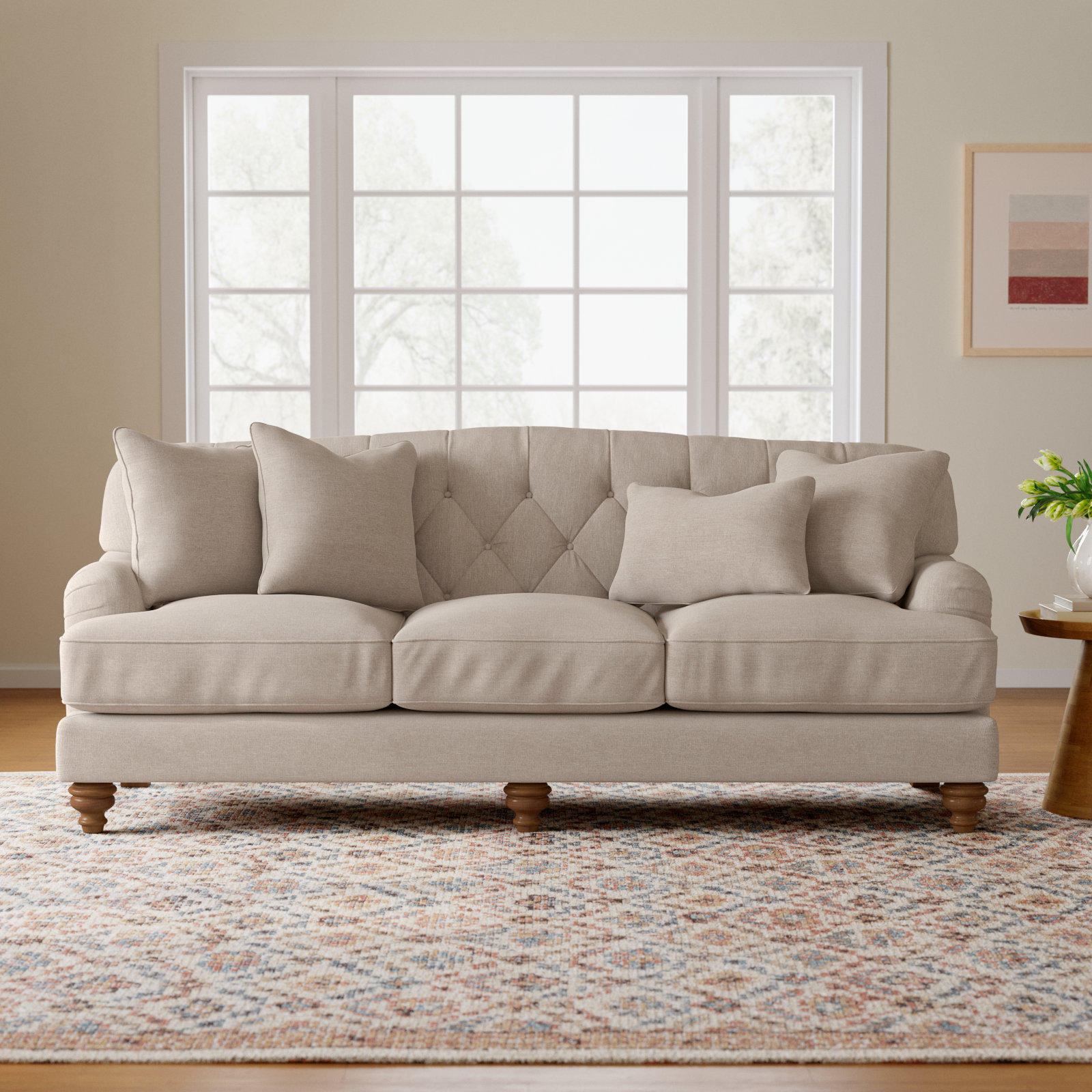Sullivan 90'' Upholstered Sofa, Aberdeen 9 Brown Velvet, Manhattan, Yes