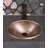 Pure Copper Hand Hammered Oval Drop-In Bathroom Vanity Sink 17"
