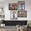 «Colorful Street Graffiti Banksy Kid», œuvre d'art moderne, impression encadrée, affiches, salle de bain, petit art mural-104788540-104788539