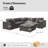Alberto Modern Cloud Down Filled Oversized Sectional Couches With One Ottoman-129674016