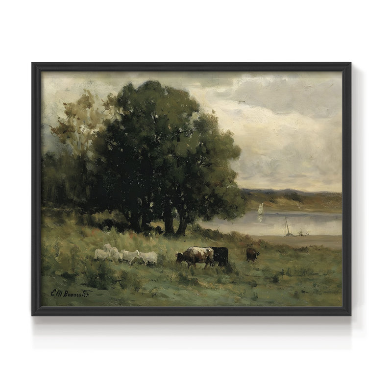 Paysages rétro-dxliv-impression encadrée, H 11 po x l 14 po, Noir