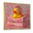 Toile avec cadre flottant or