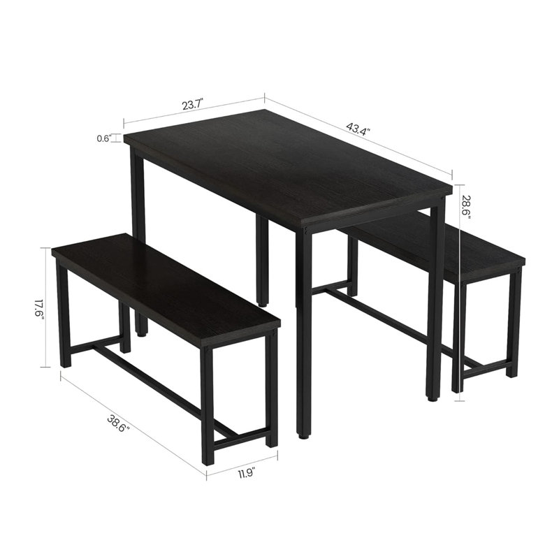 Ensemble de salle à manger rectangulaire