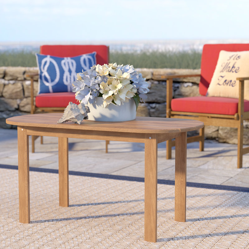 Langport Rectangular Acacia Outdoor Coffee Table , 35.24'' in. W 18.11'' in. D, Teak