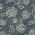 Caribbean Blue and Creamy White Floral Polyester