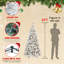 Hard Needle Mixed  Flocked Christmas Tree Decoration with Stand,Not Pre-Lit and Pre-Lit ,7 Sizes Available-827033345