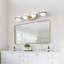 Luminaire de salle de bain minimaliste à DEL 28 po avec abat-jour en acrylique cristal sable sable, luminaire mural décoratif à 4 lumières, convient au miroir de meuble-lavabo