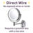 Warrnambool 8" Lighted Wall Mount Magnified Makeup Mirror, Direct Wire-299076142