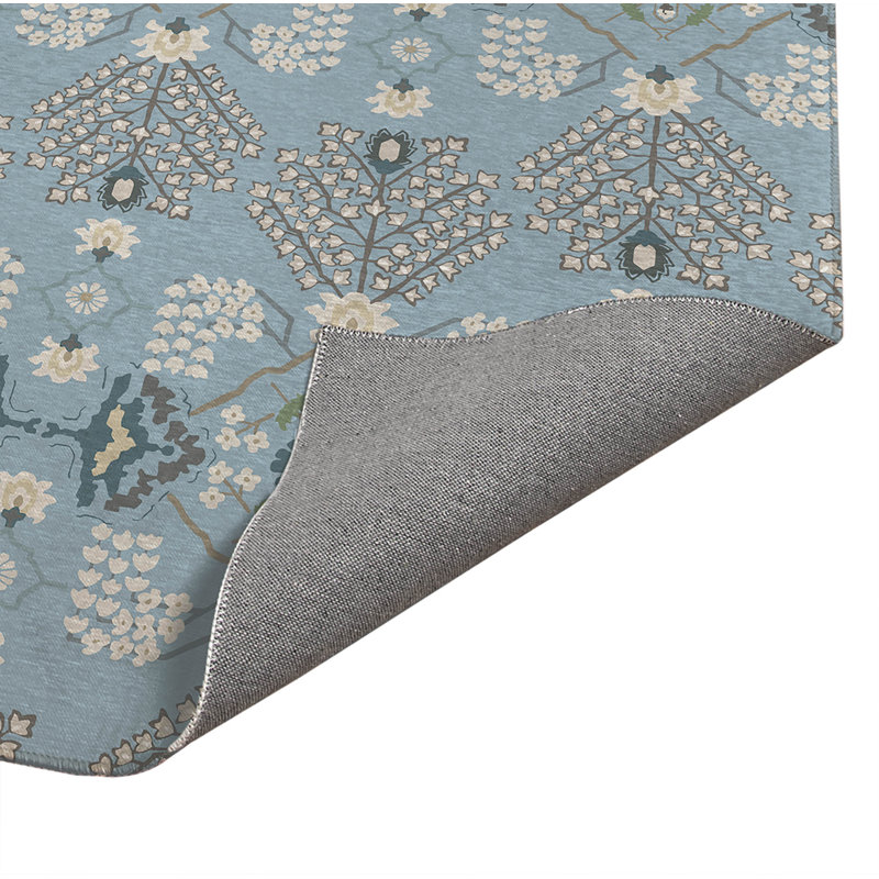 Tapis de cuisine léger antidérapant Tilly, Bleu ciel, Rectangle 5 pi x 7 pi