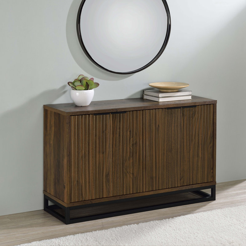 4-door Engineered Wood Accent Cabinet