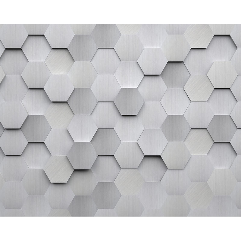 Ensemble de panneaux muraux avec motif en forme d'hexagone en métal de six articles de 7,83 pi x 118 po Lebeau