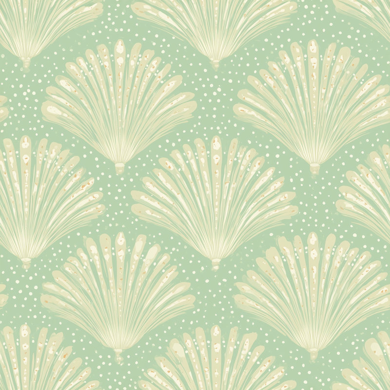 Murale de papier peint Fan Palm, Texturé non collé