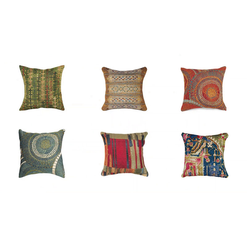 Multicolor Abstract Indoor/Outdoor Lumbar Pillow 12" x 18"