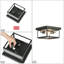 Rosalee 2 - Plafonnier rectangulaire encastré en verre transparent noir mat