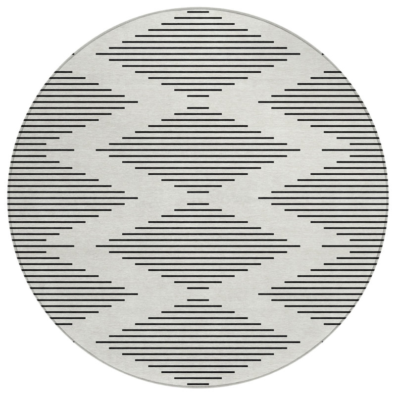 Tapis rond ivoire 8 po