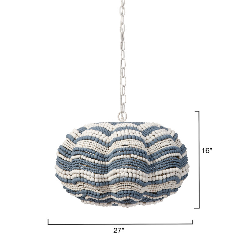 Clamshell 3 - Light Chandelier, Blue