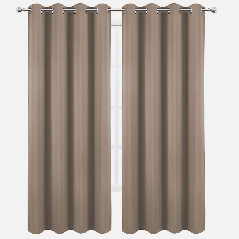 Erfried Blackout Curtain Pair, Cappuccino, 52" W x 84" L