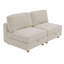 Canapé modulaire convertible modulaire, canapé-lit à 2 places avec rangement sous chaque siège, conception pliable, aménagement personnalisable, sièges à clipser-129434177