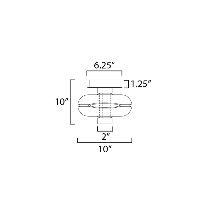 Gusto 1 - Light LED Flush Mount, Gunmetal