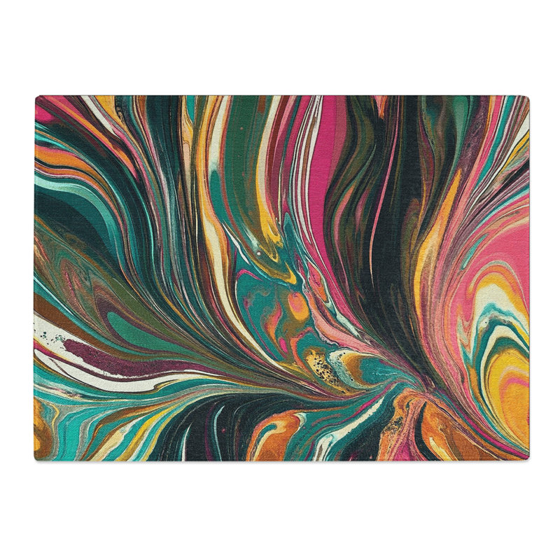 Liquid Marbling Vol.5  Glass Chopping Board