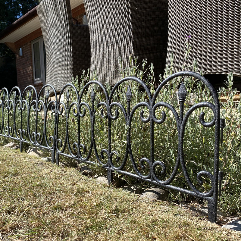 32 cm H x 60 cm W Plastic Lawn Edging Fencing with 10 Panel(s) Included