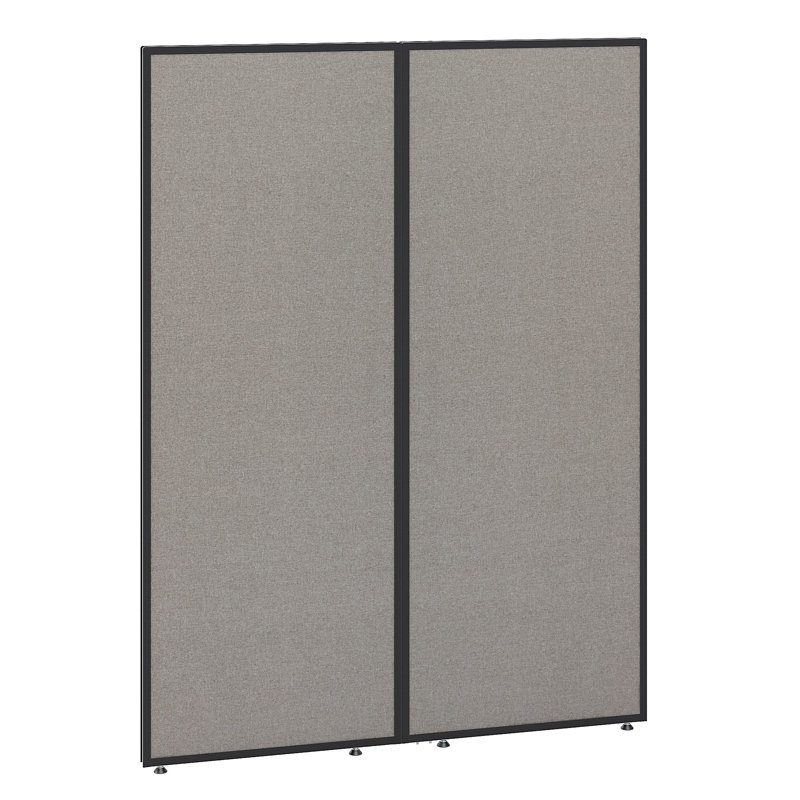 ProPanel Extra Tall Privacy 1 Panel, Light Gray/ Slate, 65.98" H x 48.03" W x 1.77" D