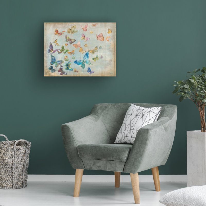Art sur toile, papillons bolins, 14" H x 19" W