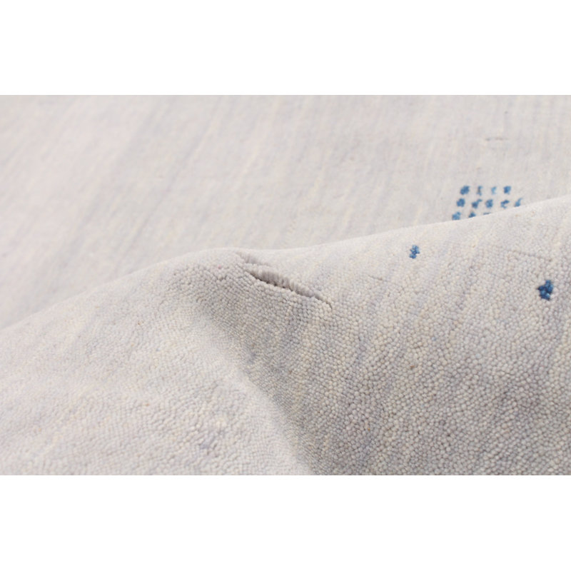 Tapis gris clair Zohaib Gabbeh 9 pi 1 po x 12 pi