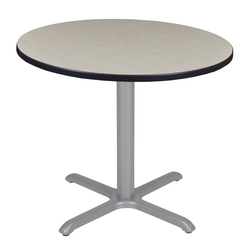 Regency Cain Small Round X-Base Breakroom Table Top, Legs, Gray, 29" H x 30" L x 30" D, Cherry