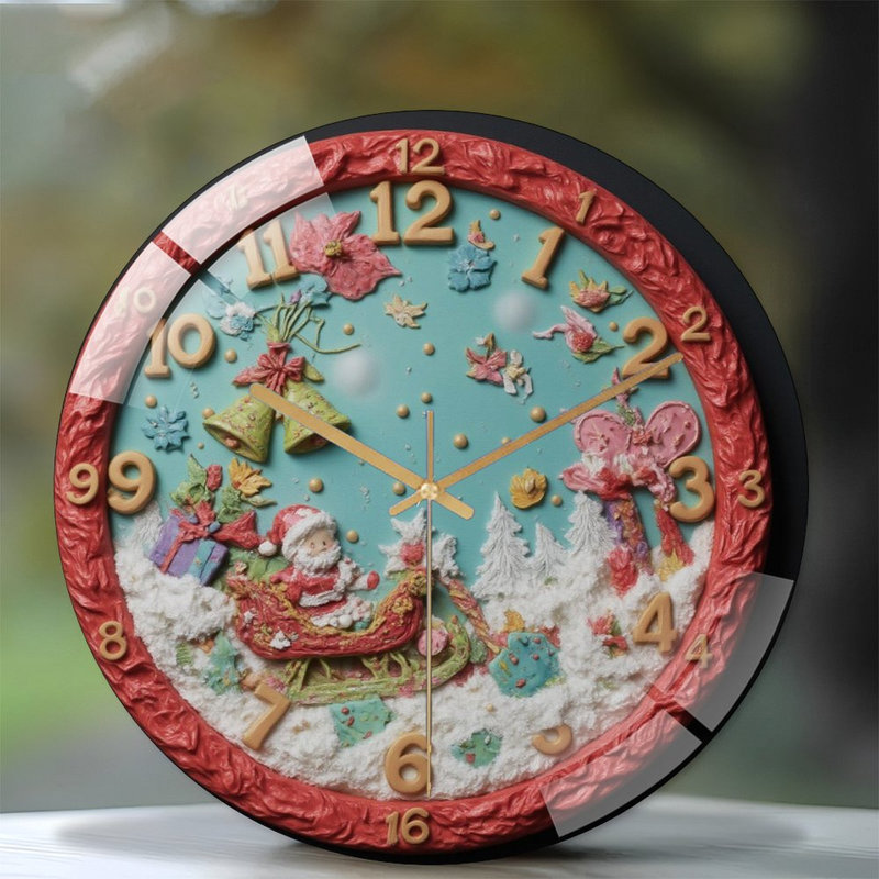 Horloge murale de Noël 12 po