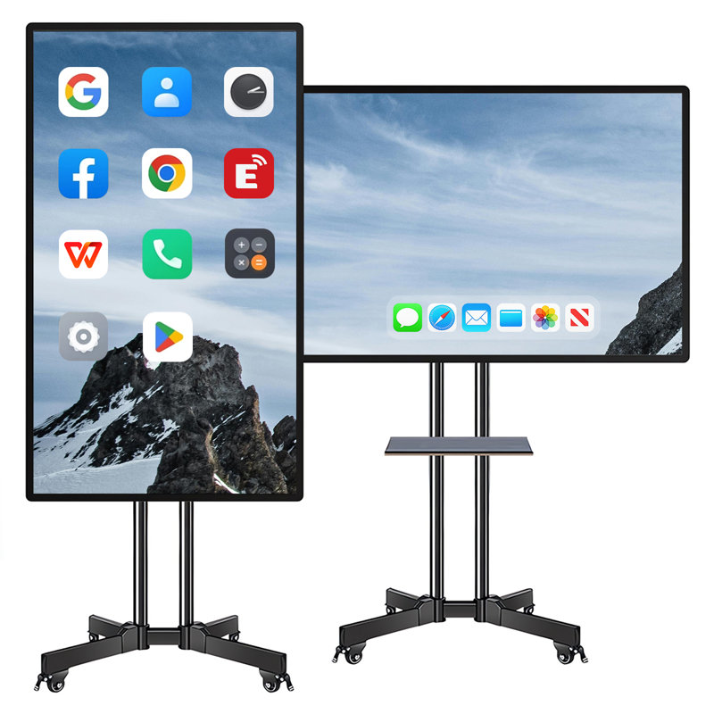 JYXCN 4K Smart Board, tableau blanc interactif 49 pouces, ordinateur à écran tactile tout-en-un avec double système et partage de nuage Parfait pour la salle de classe, le bureau et les présentations?