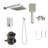 Complete Shower System with Rough in-Valve-86365016