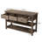 Nibbi 47" Console Table with Wood Frame and Legs, 3 Drawers and 2 Open Shelves Gray-1273093229