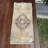 Vintage Small Turkish Rug in Rich Orange Tones Made of Antique Oushak Wool Ideal for Enhancing Your Living Room or Bedroom Decor