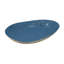 Plateau incurvé décoratif Dany, texture crocodile, aluminium bleu 17 po
