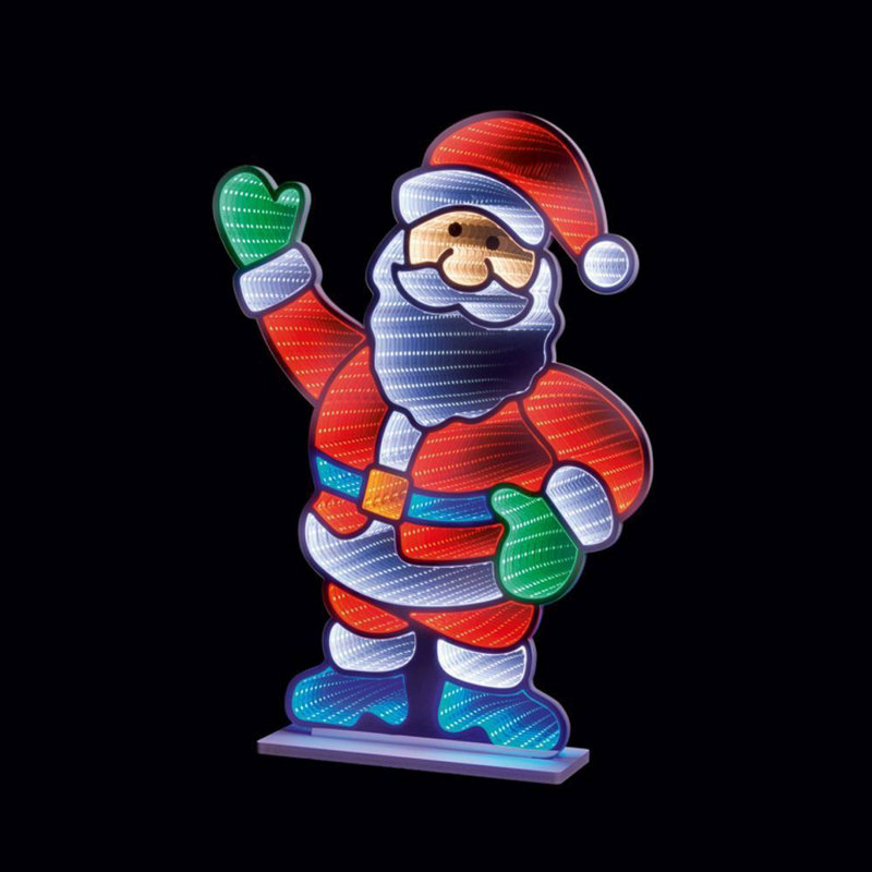 60Cm Infinity Standing Light Up Santa Father Christmas Decoration