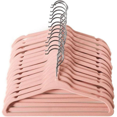 Cintres pour bébés, cintres pour enfants avec cintres pour enfants avec design ultra mince et antidérapant (rose)