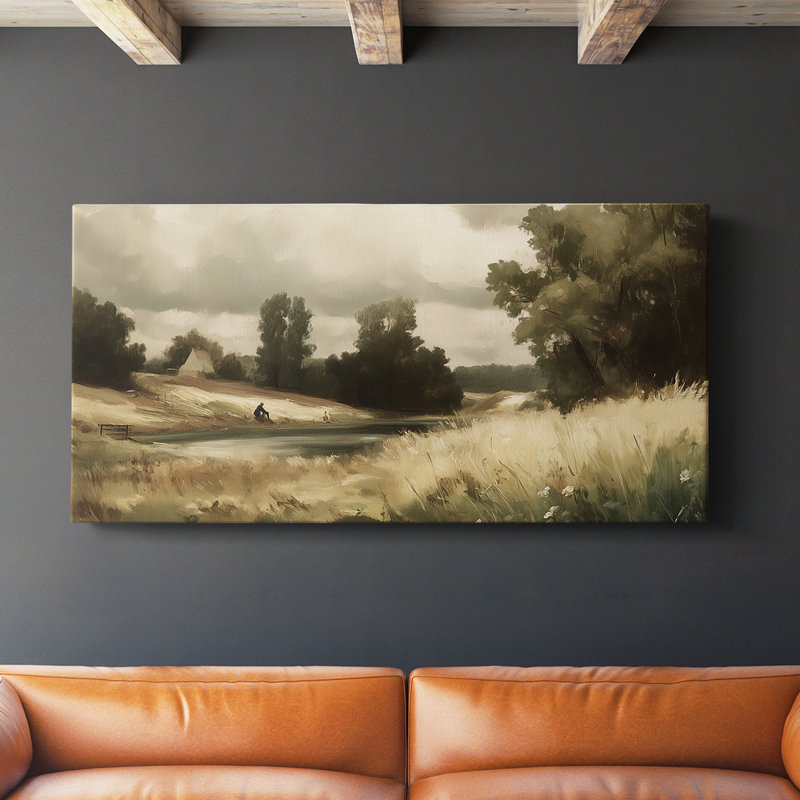 Série paysage - L XXVI - Toile tendue avec châssis - Prêt à accrocher, H 20 po x l 40 po