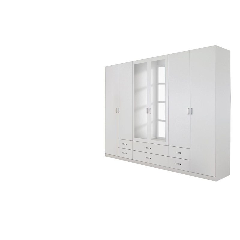 Gamma 6 Door Wardrobe, White