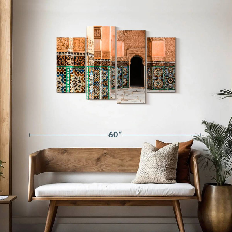 Mosaïques de la cour marocaine Nicci, H 27 po x l 43 po