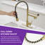 Robinet de cuisine rétractable à poignée simple avec accessoires-91478324