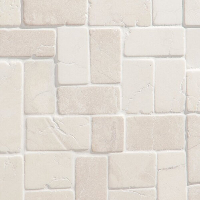 Nature 12x12 Antique Honed Natural Stone Mosaic Tile, White