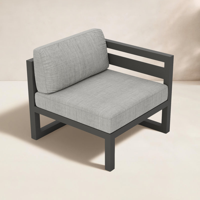 Avion Patio Chair with Sunbrella Cushions, Cast Silver Sunbrella®, Slate