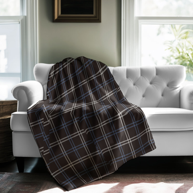 Plaid brun - couverture sherpa de qualité supérieure 1 pièce, Grand lit