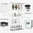 Jillion 4-Shelf Glass Display Cabinet, Curio Cabinet, Side By Side Door-1614608467