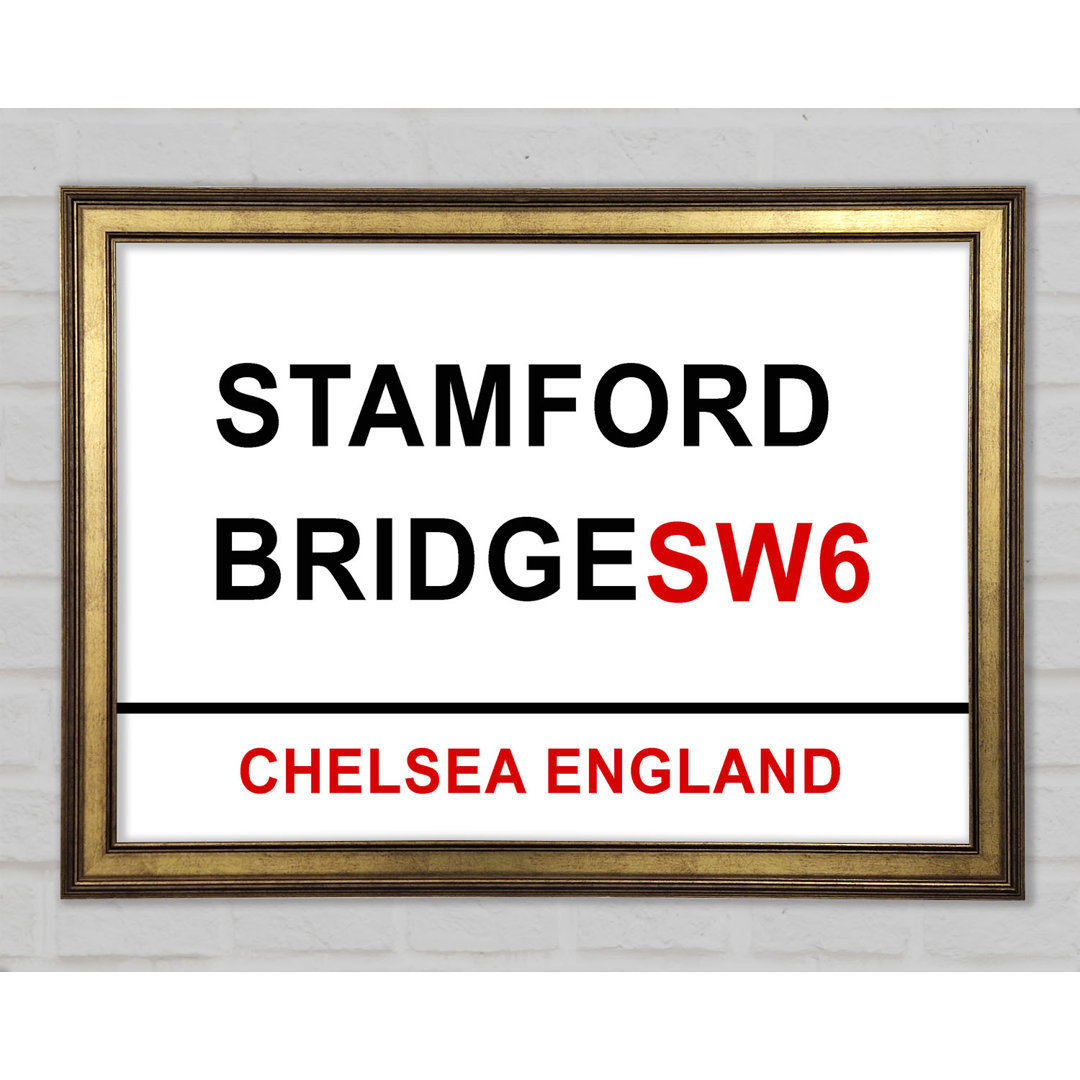 Stamford Bridge Schilder Gerahmter Druck