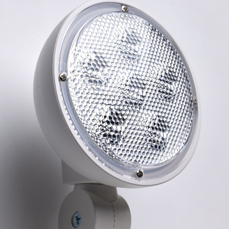 Combination Red Exit Sign/Emergency Light 90min Ni-Cad backup 120-277V Dual Head Single/Dual Face