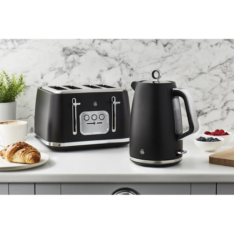 Swan Serenity 1.7L Electric Tea Kettle & 4 Slice Toaster