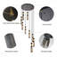 Plafonnier - lustre industriel à lumières multiples de 24 po de diamètre, finition noire et dorée à 9 lumières, abat-jour cylindrique réglable en filet